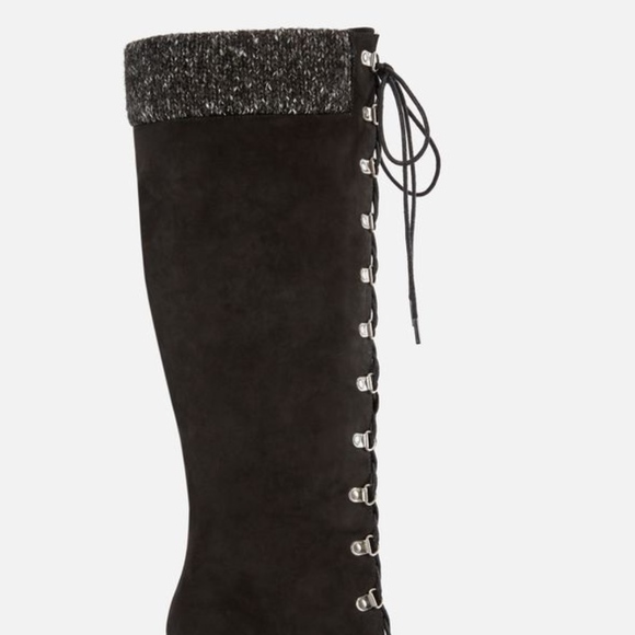 Sicaria Lace-Up Sweater-Cuff Boot Faux Suede 8M - Picture 7 of 7